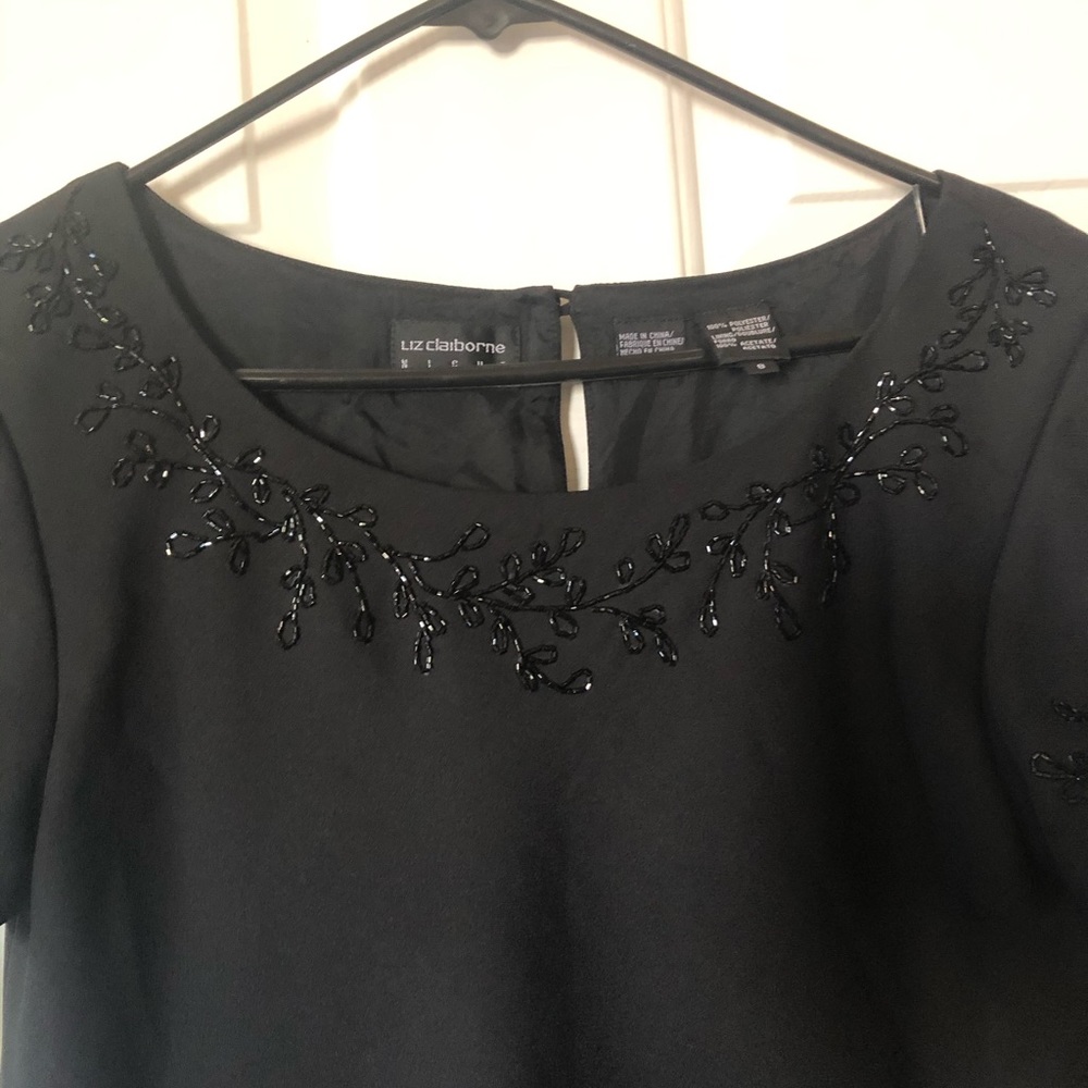 LIZ CLAIBORNE WOMANS Black Dressy Dress-Size 8